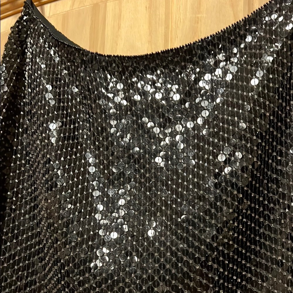 Vintage Escada by Margaretha Ley Elegant Black Silk Sequin Beaded Skirt 40 - Picture 10 of 16
